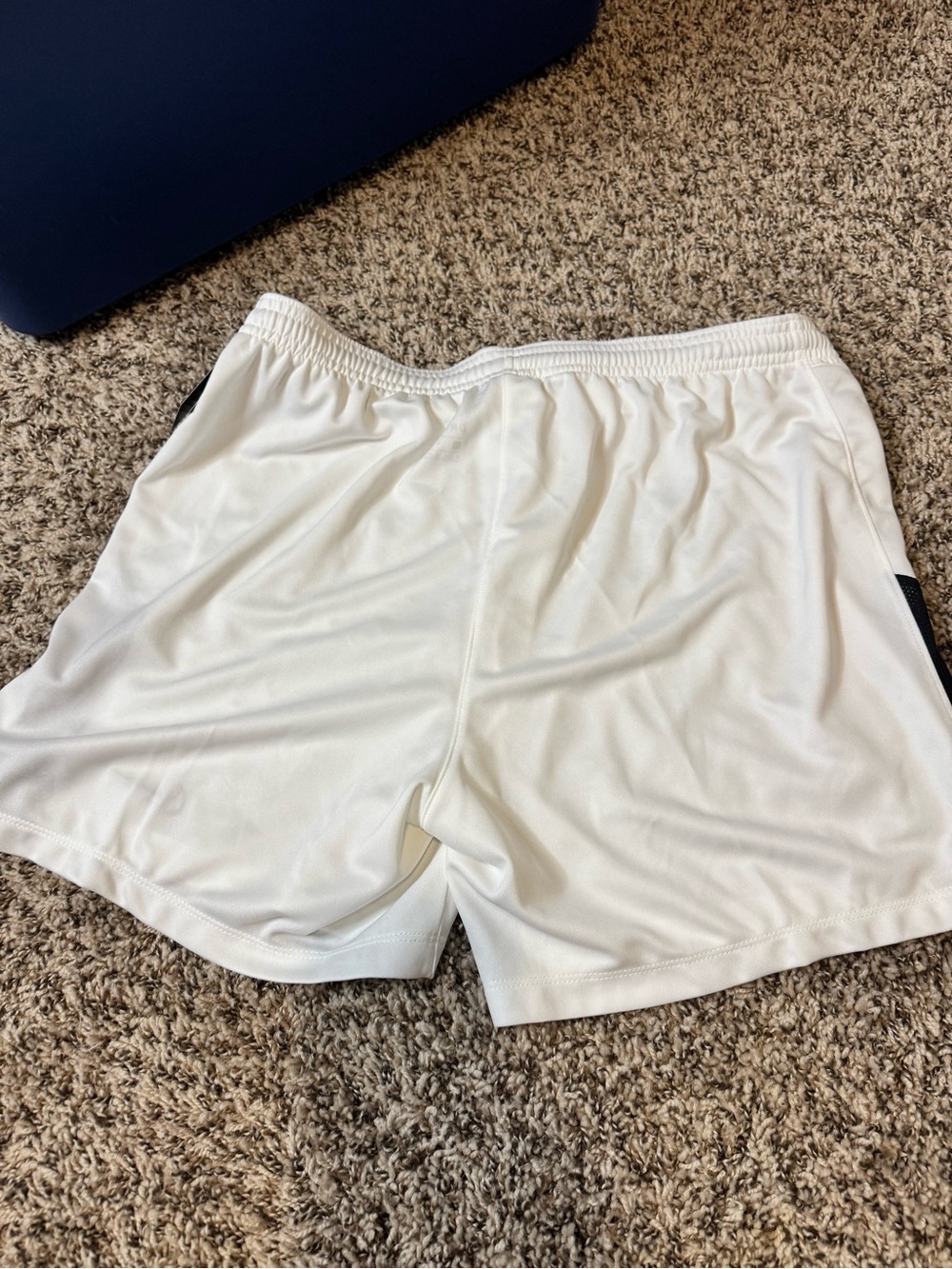 Women’s Large Nike White Shorts with Black Swoosh and Side Stripe - Picture 8 of 8